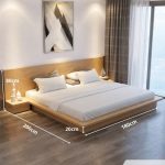 Giường bay gỗ GNG08.4 180x200 - Vân gỗ nhạt