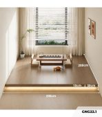 Giường bục gỗ GNG22.1 200x200 - Vân gỗ đậm