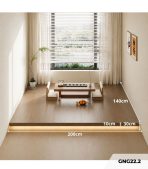Giường bục gỗ GNG22.2 140x200 - Vân gỗ đậm