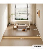 Giường bục gỗ GNG22.2 140x200 - Vân gỗ đậm