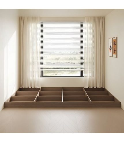 Giường bục gỗ GNG22.2 140x200 - Vân gỗ đậm