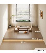 Giường bục gỗ GNG22.3 160x200 - Vân gỗ đậm