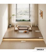 Giường bục gỗ GNG22.3 160x200 - Vân gỗ đậm