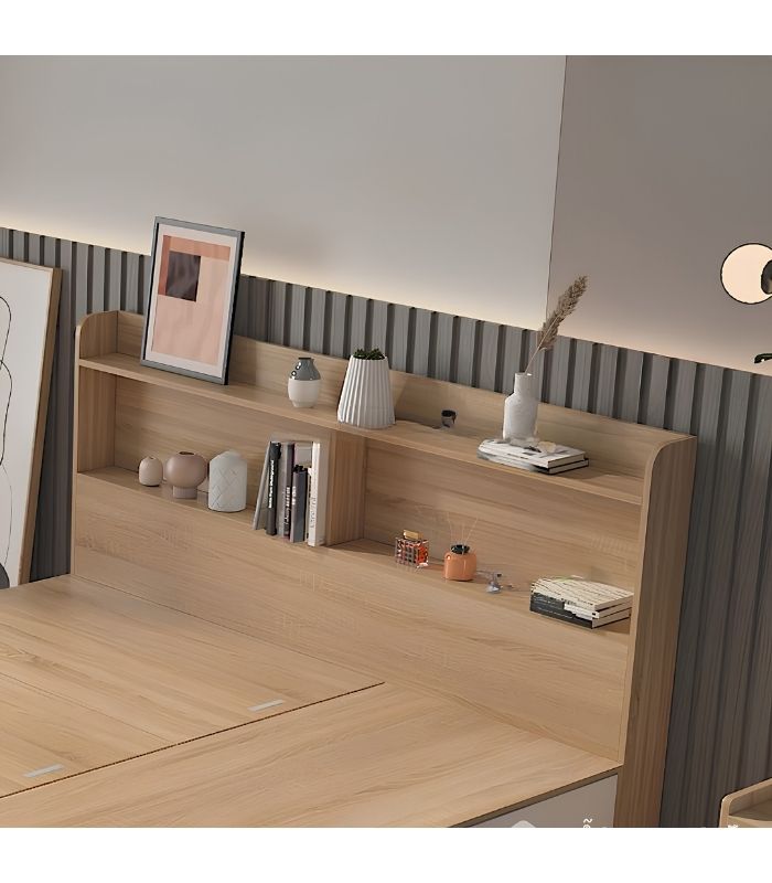 Giường gỗ GNG01.2 140x200 - Vân gỗ nhạt