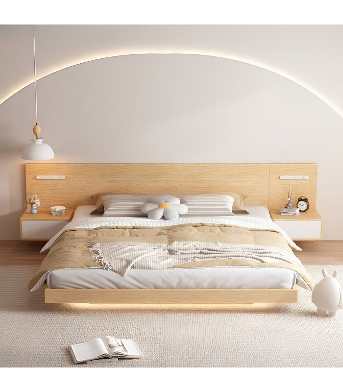 Giường bay gỗ GNG02.4 180x200 - Vân gỗ nhạt