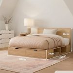Giường gỗ GNG03.1 120x200 - Vân gỗ nhạt