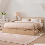Giường gỗ GNG03.2 140x200 - Vân gỗ nhạt