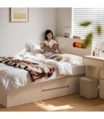 Giường gỗ GNG04.2 140x200 - Trắng