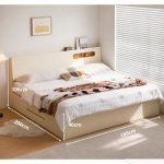 Giường gỗ GNG04.4 180x200 - Trắng