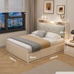 Giường gỗ GNG05.1 120x200 - Trắng