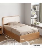 Giường gỗ GNG06.1 120x200 - Vân gỗ nhạt