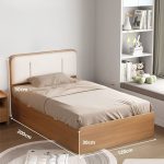 Giường gỗ GNG06.1 120x200 - Vân gỗ nhạt