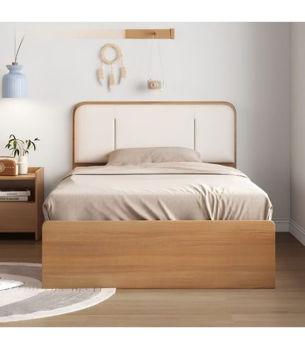 Giường gỗ GNG06.1 120x200 - Vân gỗ nhạt