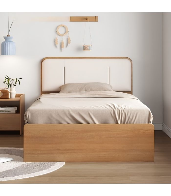 Giường gỗ GNG06.1 120x200 - Vân gỗ nhạt