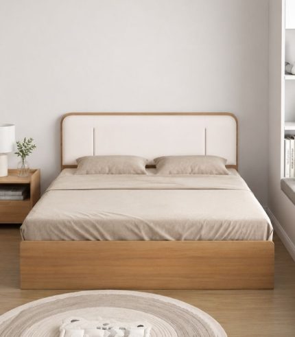 Giường gỗ GNG06.4 180x200 - Vân gỗ nhạt