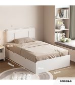 Giường gỗ GNG06.5 120x200 - Trắng