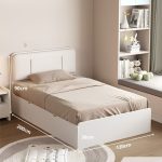 Giường gỗ GNG06.5 120x200 - Trắng