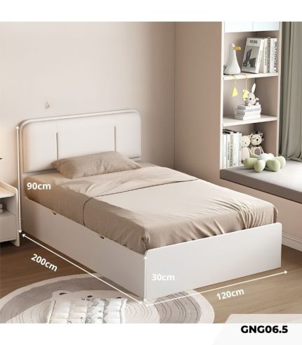 Giường gỗ GNG06.5 120x200 - Trắng