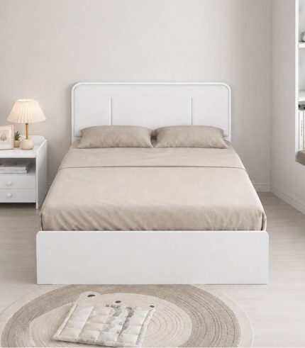 Giường gỗ GNG06.7 160x200 - Trắng