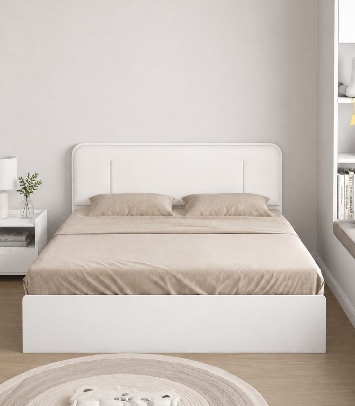 Giường gỗ GNG06.8 180x200 - Trắng