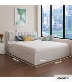 Giường gỗ GNG07.2 140x200 - Trắng