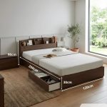 Giường gỗ GNG09.1 120x200 - Vân gỗ đậm