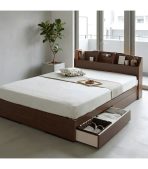 Giường gỗ GNG09.1 120x200 - Vân gỗ đậm