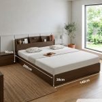 Giường gỗ GNG09.2 140x200 - Vân gỗ đậm