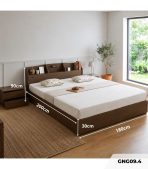 Giường gỗ GNG09.4 180x200 - Vân gỗ đậm