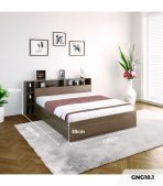 Giường gỗ GNG10.1 120x200 - Vân gỗ đậm