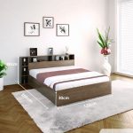 Giường gỗ GNG10.1 120x200 - Vân gỗ đậm