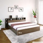 Giường gỗ GNG10.3 160x200 - Vân gỗ đậm
