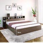 Giường gỗ GNG10.4 180x200 - Vân gỗ đậm