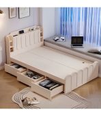 Giường gỗ GNG11.1 120x200 - Trắng
