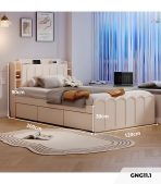 Giường gỗ GNG11.1 120x200 - Trắng