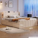 Giường gỗ GNG11.2 140x200 - Trắng