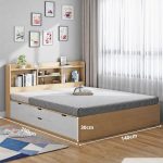 Giường gỗ GNG12.2 140x200 - Vân gỗ nhạt