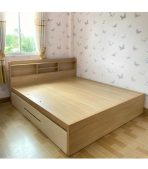 Giường gỗ GNG12.2 140x200 - Vân gỗ nhạt