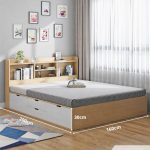 Giường gỗ GNG12.3 160x200 - Vân gỗ nhạt
