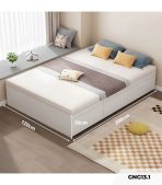 Giường gỗ GNG13.1 120x200 - Trắng