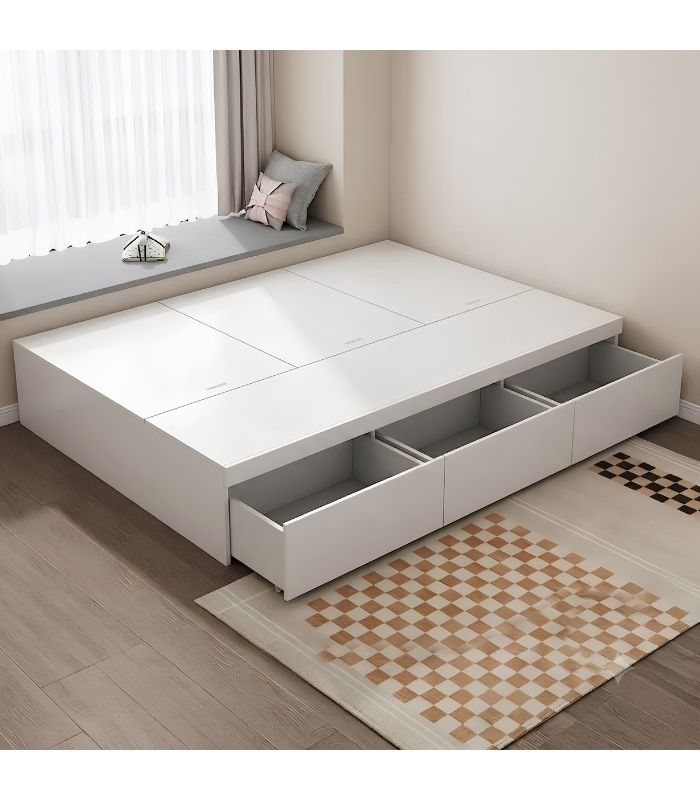 Giường gỗ GNG13.3 160x200 - Trắng