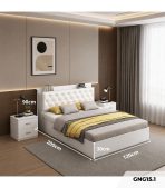 Giường gỗ GNG15.1 120x200 - Trắng