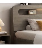 Giường gỗ GNG16.1 120x200 - Vân gỗ xám