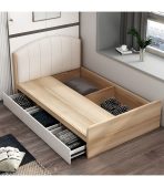 Giường gỗ GNG17.4 180x200 - Vân gỗ nhạt