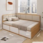 Giường gỗ GNG18.1 120x200 - Vân gỗ nhạt