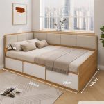 Giường gỗ GNG18.2 140x200 - Vân gỗ nhạt