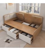 Giường gỗ GNG18.3 160x200 - Vân gỗ nhạt
