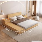 Giường gỗ GNG19.1 160x200 - Vân gỗ nhạt