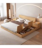 Giường gỗ GNG19.1 160x200 - Vân gỗ nhạt