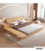 Giường gỗ GNG19.2 180x200 - Vân gỗ nhạt